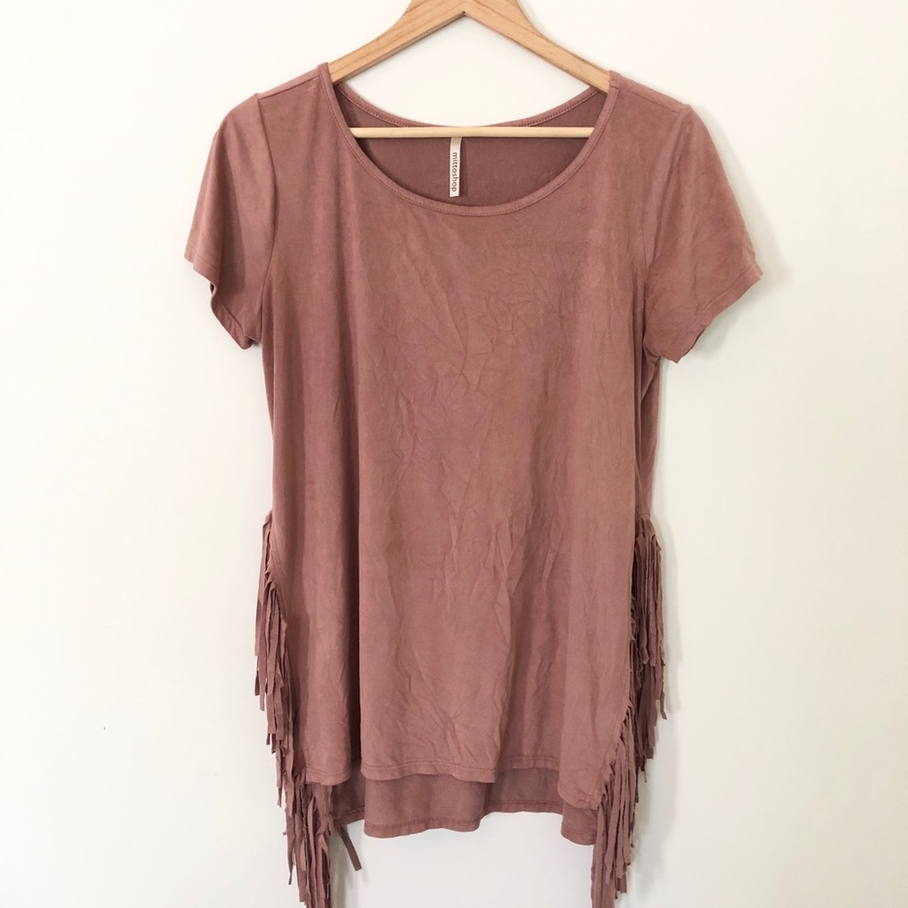 Faux Suede Top